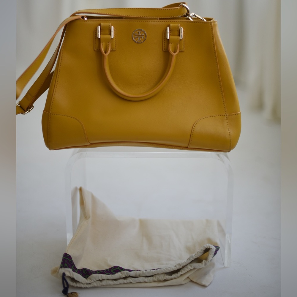 Tory Burch mustard yellow purse